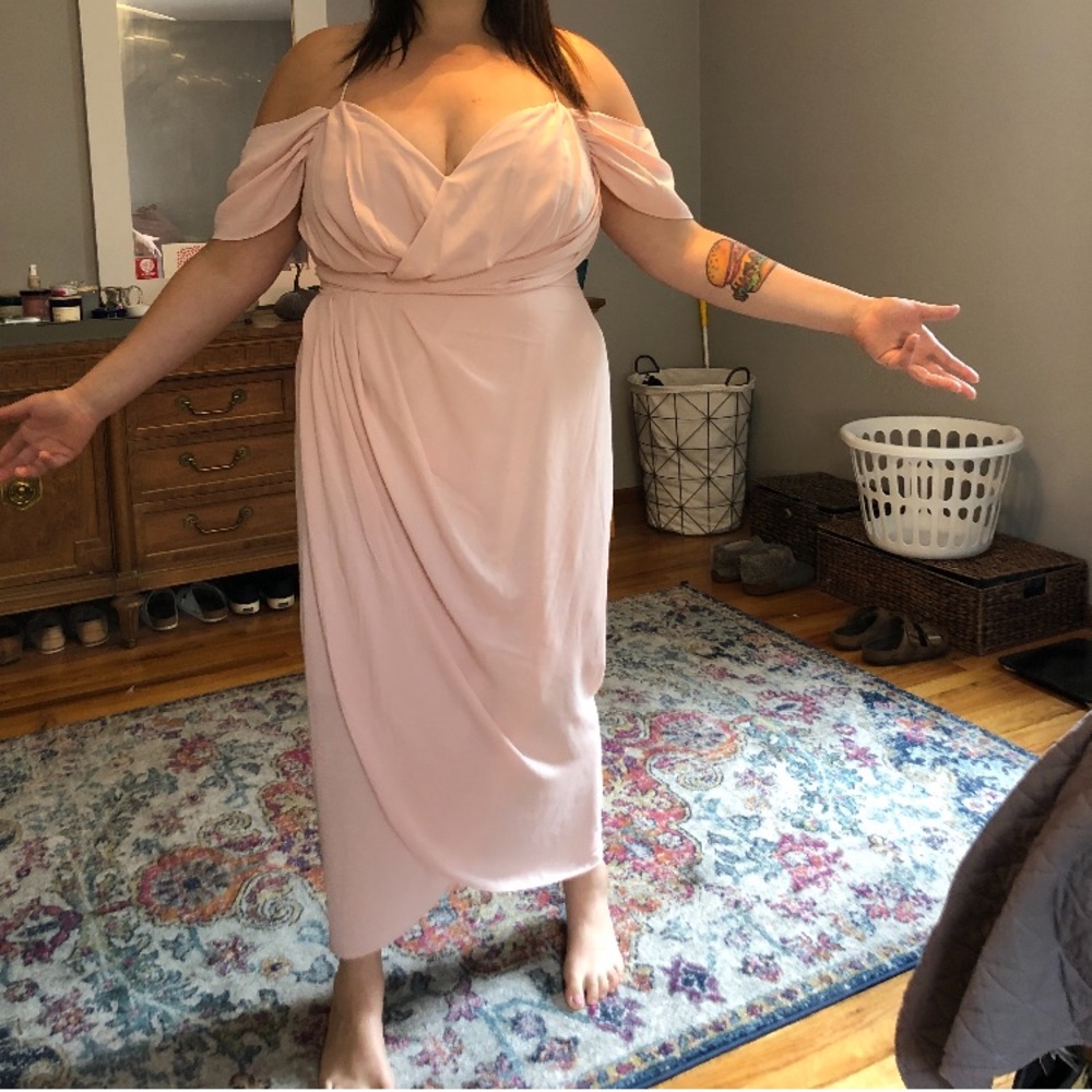 City Chic-Entwine Maxi Dress/Ballet Pink/Med 18